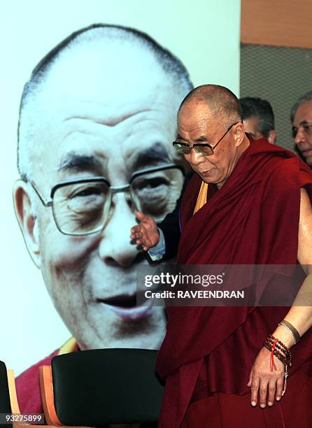 Tibetan exiled spiritual leader the Dalai Lama arrives for the inauguration ceremony of a new unit at Max Heart and Vascular Institute hospital in...