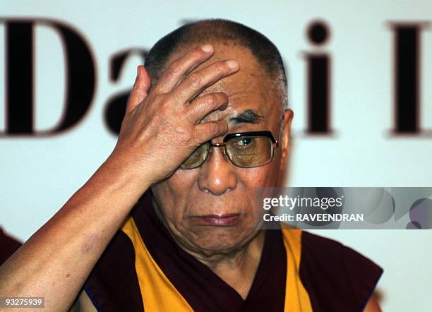Tibetan exiled spiritual leader the Dalai Lama attends the inauguration ceremony of a new unit at Max Heart and Vascular Institute hospital in New...