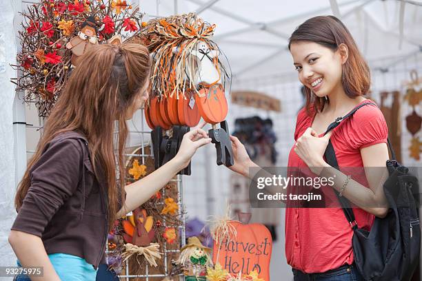 craft show shoppers - handbags exhibition bildbanksfoton och bilder