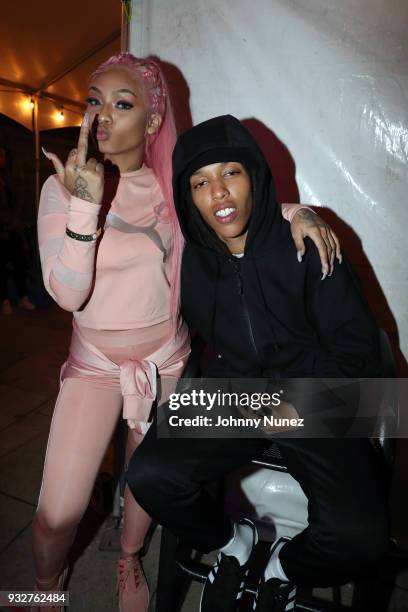 Cuban Doll and DJ Osh Kosh attend The 7th Annual ICM x Cantu Official SXSW Showcase Presented by Bumble at The Belmont on March 15, 2018 in Austin,...