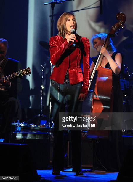 Sarah Partridge performs at the Les Paul Tribute Concert at Ryman Auditorium on November 19, 2009 in Nashville, Tennessee.