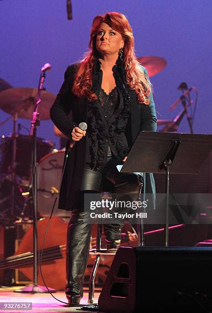 Wynonna Judd performs at the Les Paul Tribute Concert at Ryman Auditorium on November 19, 2009 in Nashville, Tennessee.