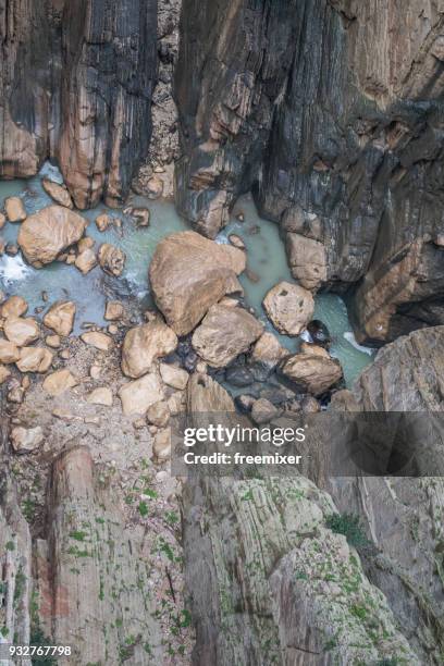 caminito del ray ,spain - caminito del rey málaga province stock pictures, royalty-free photos & images