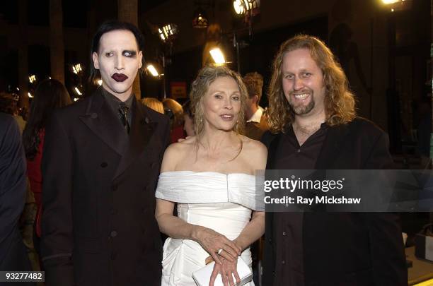 Marilyn Manson, Faye Dunaway and screenwriter/director Roger Avary