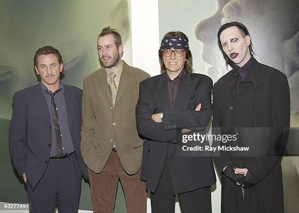 Sean Penn, Jason Lee, Gottfried Helnwein and Marilyn Manson