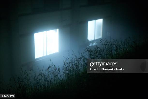 house in mist - kochi japan stock pictures, royalty-free photos & images