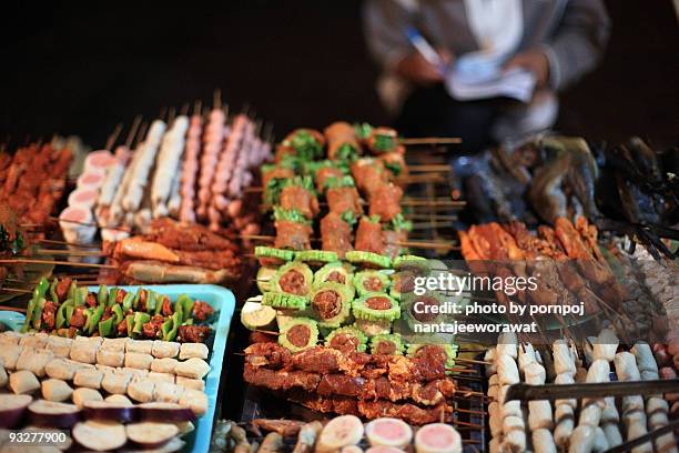 bar b que stall  - sapa stock pictures, royalty-free photos & images