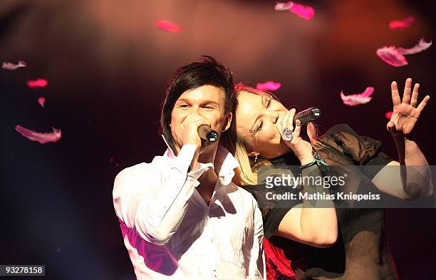 Lauri from the Rasmus and Anette Olzon perform at the DOME 52 at the Stadthalle Graz on November 20, 2009 in Graz, Austria.