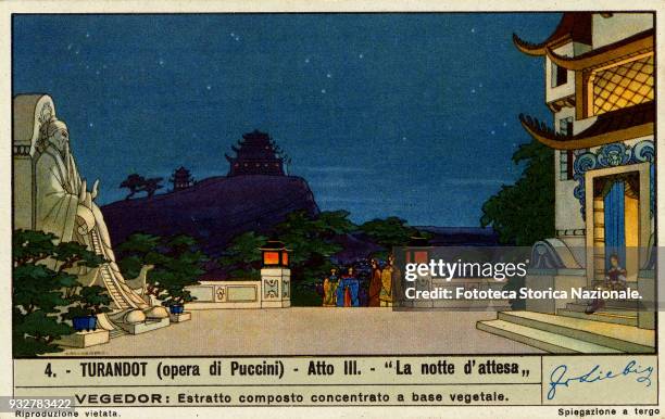 'Night of waiting' from the third act of the opera by Giacomo Puccini on libretto by Giuseppe Adami e Renato Simoni. The Puccini opera was given for...