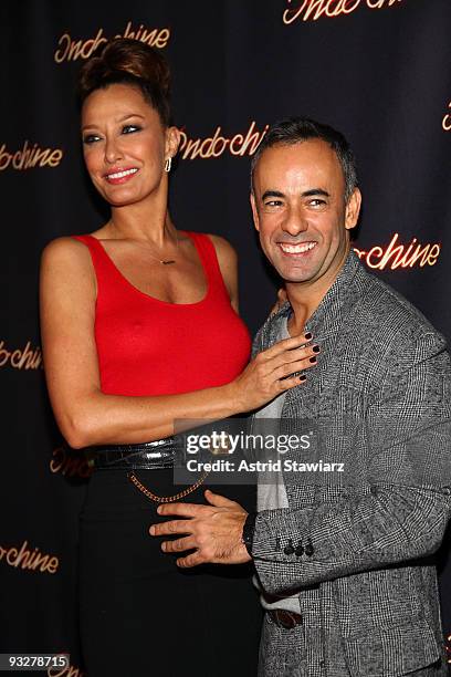 Sky Nellor and Designer Francisco Costa attend the Indochine 25th anniversary celebration at the Indochine store on November 20, 2009 in New York...