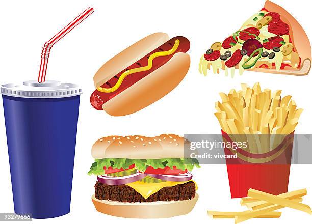 ilustrações de stock, clip art, desenhos animados e ícones de comida rápida - pimentão verde