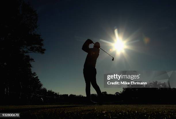 Rory McIlroy of Northern Ireland plays his shot from the 11th tee during the second round at the Arnold Palmer Invitational Presented By MasterCard...