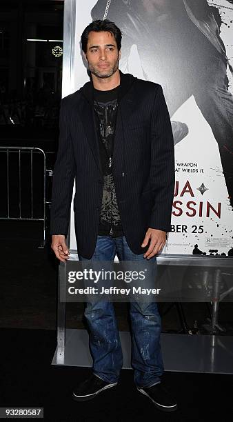 Actor Victor Webster arrives for the "Ninja Assassin" Los Angeles Premiere at Grauman's Chinese Theatre on November 19, 2009 in Hollywood, California.