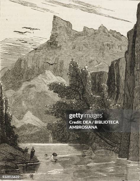 Doza Kushtuk Pass, Bugti Hills, Pakistan, illustration from the magazine The Graphic, volume XVIII, no 467, November 9, 1878.