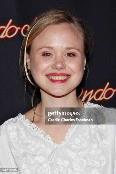 Actress Alison Pill attends the Indochine 25th anniversary celebration at the Indochine store on November 20, 2009 in New York City.