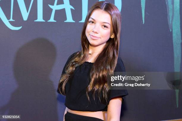 Actress/Influencer Kaylee Quinn attends the New Interactive Live Stage Show Of Disney's "The Little Mermaid" at the El Segundo Performing Arts Center...