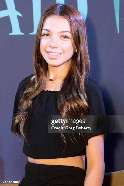 Actress/Influencer Kaylee Quinn attends the New Interactive Live Stage Show Of Disney's "The Little Mermaid" at the El Segundo Performing Arts Center...