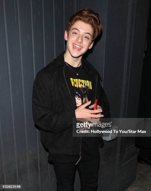 Thomas Barbusca is seen on March 15, 2018 in Los Angeles, California.