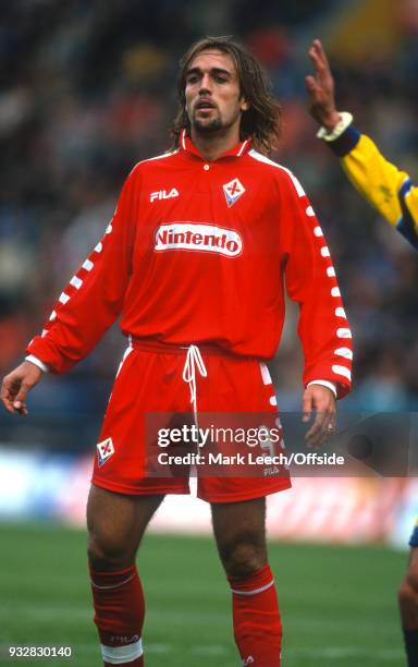 October 1998 Parma, Serie A - Parma v Fiorentina - Gabriel Batistuta of Fiorentina