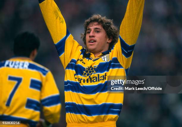 October 1998 Parma, Serie A - Parma v Fiorentina - Hernan Crespo of Parma