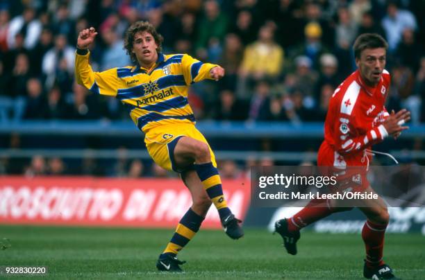 October 1998 Parma, Serie A - Parma v Fiorentina - Hernan Crespo of Parma