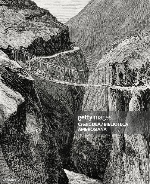 Di Lima Rope Mountain Rope Bridge Photos and Premium High Res Pictures - Getty Images