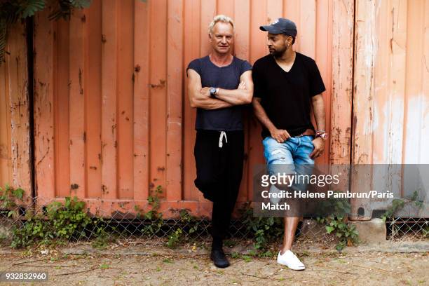 Singer and musician Sting with singer and Dj Shaggy are photographed for Paris Match on January 6, 2018 in Kingston, Jamaica.