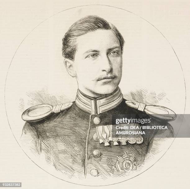 Wilhelm II of Germany, married to Augusta Victoria of Schleswig-Holstein, February 27 illustration from the magazine The Graphic, volume XXIII, n...