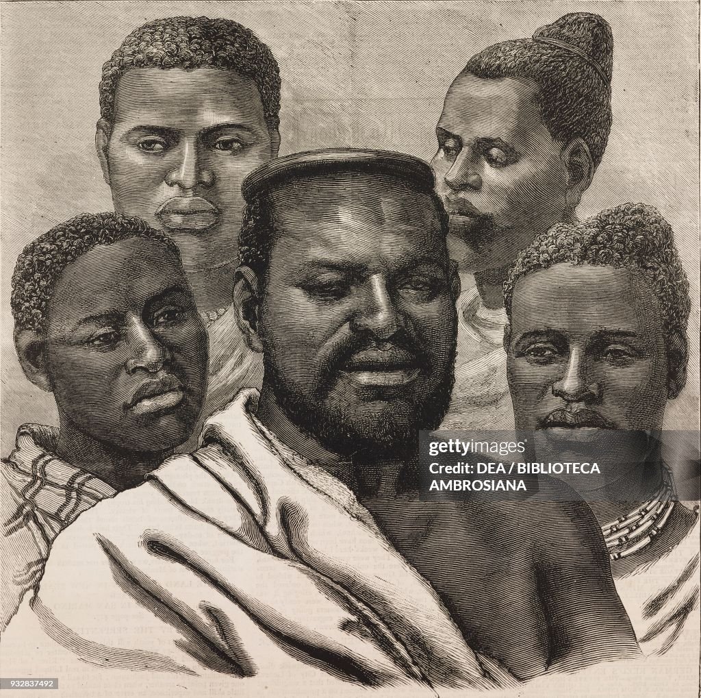 Cetshwayo King Of The Zulu Kingdom And His Wives Illustration From cetshwayo-king-of-the-zulu-kingdom-and-his-wives-illustration-from