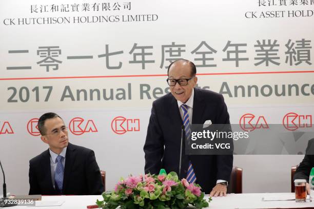 Victor Li Tzar-kuoi , deputy chairman and co-managing director of CK Hutchison Holdings Ltd., and Li Ka-shing, chairman of CK Hutchison Holdings Ltd....