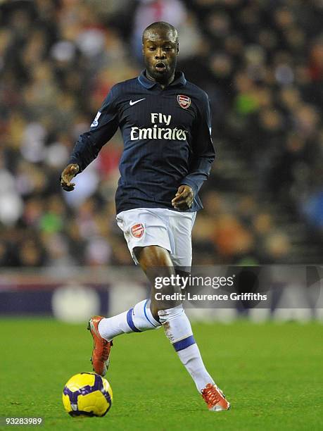 William Gallas of Arsenal in action during the Barclays Premier League match between Suderland and Arsenal at The Stadium of Light on November 21,...
