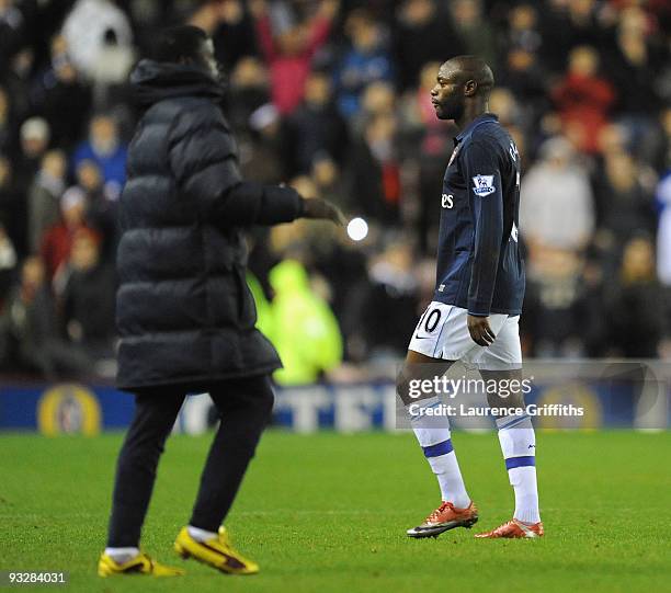 William Gallas of Arsenal shows his dissapointment after losing 1-0 during the Barclays Premier League match between Sunderland and Arsenal at The...