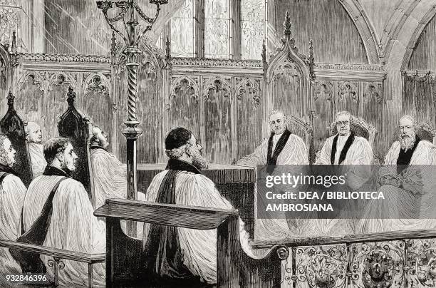 Bishops in St Nicholas Church, Newcastle, England, Nachrichtenfoto