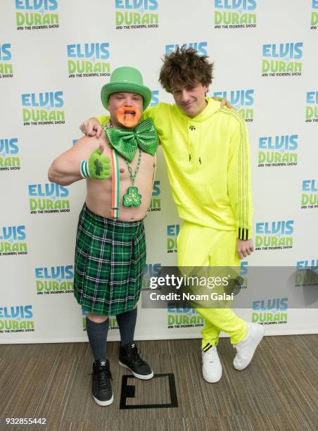 Greg T and Charlie Puth attend "The Elvis Duran Z100 Morning Show" at Z100 Studio on March 16, 2018 in New York City.