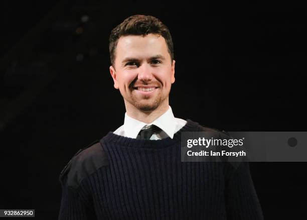 Actor Richard Fleeshman stands for pictures during 'The Last Ship' photocall at Northern Stage on March 16, 2018 in Newcastle Upon Tyne, England....