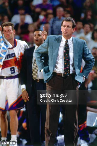 Paul Westphal of the Phoenix Suns looks on during a game on March 13, 1994 at America West Arena in Phoenix, Arizona. NOTE TO USER: User expressly...