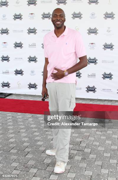 John Sally arrives at the Rally for Kids Start Your Engines brunch at the Eden Roc Hotel on November 21, 2009 in Miami Beach, Florida.