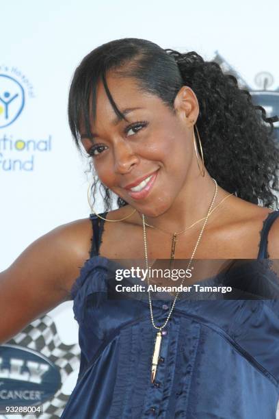 Tichina Arnold arrives at the Rally for Kids Start Your Engines brunch at the Eden Roc Hotel on November 21, 2009 in Miami Beach, Florida.