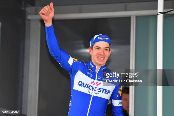 Podium / Alvaro Jose Hodeg of Colombia and Team Quick-Step Floors / Celebration / during the 16th Handzame Classic 2018 a 199,1km from Bredene to...