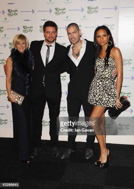 Keith Duffy and Shane Lynch attend the Emeralds and Ivy Ball at Battersea Evolution on November 21, 2009 in London, England.