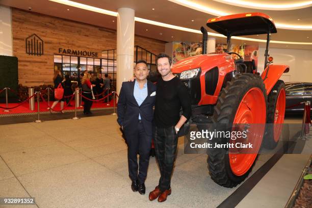 Rembrandt Flores and Ian Bohan attend the grand opening of FARMHOUSE Los Angeles on March 15, 2018 in Los Angeles, California.