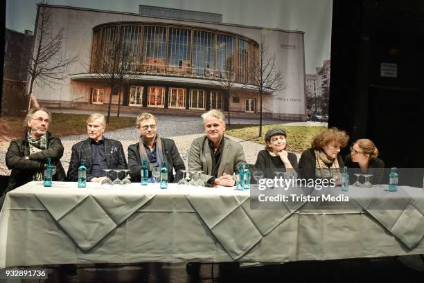 Hugo Egon Balder, Jochen Busse, Rene Heinersdorff, Martin Woelffer, Katharina Thalbach, Coline Serreau and Miriam Wede during the Photo Call to...