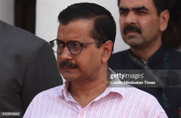 Delhi Chief Minister Arvind Kejriwal during the budget session at Delhi Vidhan Sabha on March 16, 2018 in New Delhi, India.