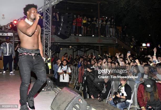 Ugly God performs during the SXSW Takeover Heavyweight Royal Rumble showcase at Stubbs Bar-B-Que on March 15, 2018 in Austin, Texas.