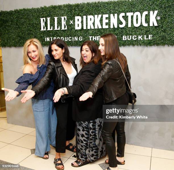 Lori Kahan, Sandra Colon, Randa Farran, and Stephanie Militello attend the ELLE and Birkenstock Launch Exclusive Pop-Up Shop at Nordstrom on March...