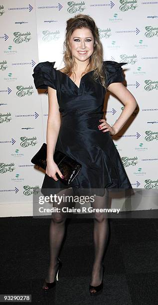 Singer Hayley Westenra arrives at the fourth annual Emeralds And Ivy Ball in aid of Cancer Research UK at Battersea Evolution on November 21, 2009 in...
