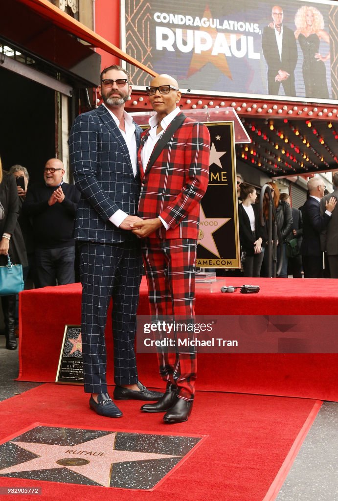 RuPaul Honored With Star On The Hollywood Walk Of Fame