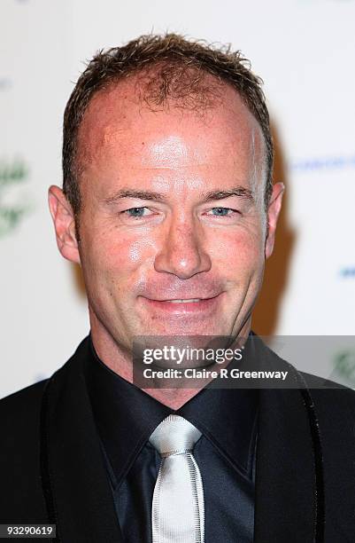 Footballer Alan Shearer arrives at the fourth annual Emeralds And Ivy Ball in aid of Cancer Research UK at Battersea Evolution on November 21, 2009...