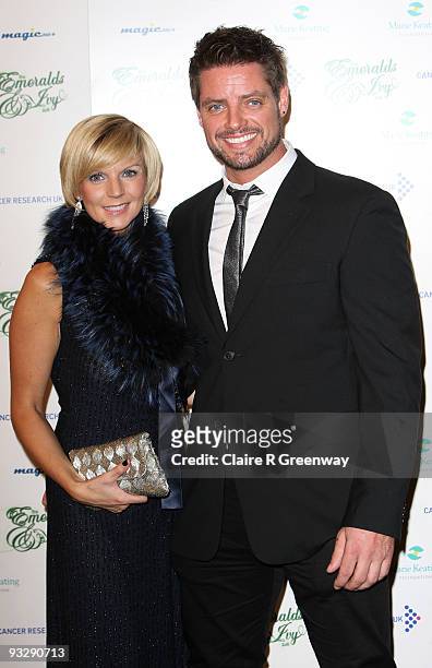 Boyzone member Keith Duffy and his wife Lisa arrive at the fourth annual Emeralds And Ivy Ball in aid of Cancer Research UK at Battersea Evolution on...