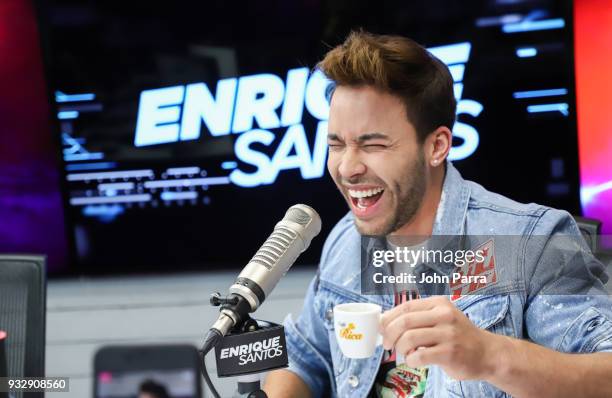 Prince Royce is seen at The Enrique Santos Show At I Heart Latino Studios on March 16, 2018 in Miramar, Florida.